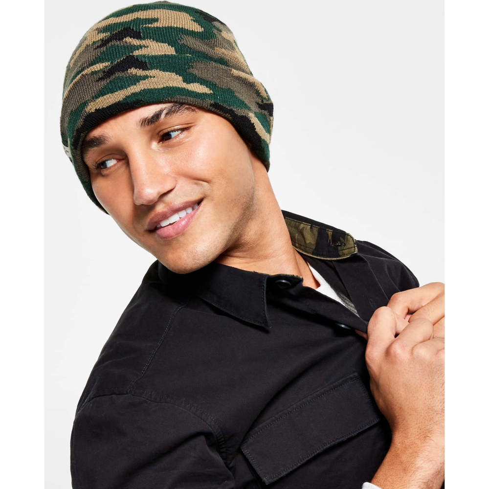 Sun + Stone Mens Mid-Camo Beanie